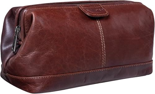 STILORD Laurin Men's Vintage Leather Travel Toiletry Bag Travel Cosmetic Bag Large Genuine Ox Leather on Amazon - Best Deal Finder