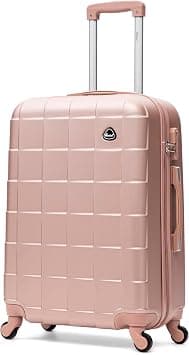 Senator Lightweight Luggage Checked Bag- 24 Inches Hardshell Suitcase Spinner Luggage for Travel A207 | ABS Medium Size Luggage with Spinner Wheels 4 (Checked Luggage 24-Inch, Rose Gold) on Amazon.ae - Price Tracker