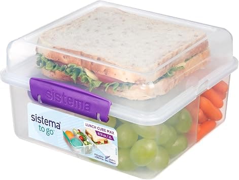 Sistema TO GO Lunch Cube Max | 2 L | School Lunch Box With Compartments & Snack Pot | BPA-Free | Assorted Colours (Not Selectable) | 1 Count on Amazon.ae - Price Tracker