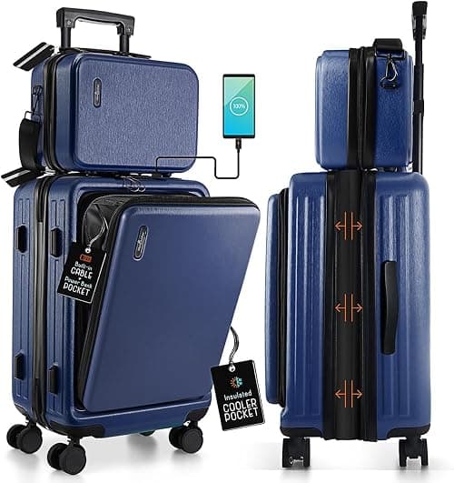 TRAVELARIM Expandable 22 Inch Carry On Luggage on Amazon.ae - Price Tracker