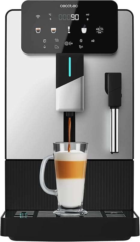 Cecotec Compact Superautomatic Coffee Maker with Vapor Cremmaet Steam Latte Art. 19 Bars, Thermoblock, Plug & Play, Conical Grinder, 5 Levels, Water Tank 1.1L, Coffee 150 g, Automatic Cleaning on Amazon.ae - Price Tracker