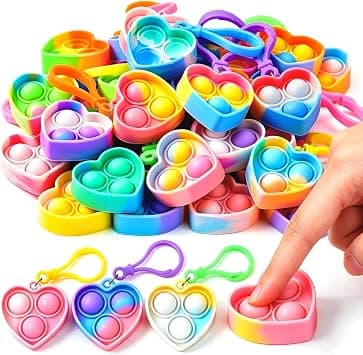 Pop Fidget Toy Keyrings, Pop Key rings, Mini Fidget Toys, Bulk, Set of 30, Party Favours for Kids, Gift Bag Fillers for Classroom Prizes on Amazon.ae - Price Tracker