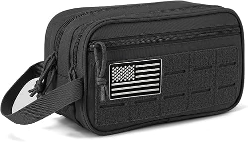 Tactical Toiletry Bag For Men Hygiene Bag EDC Military Tool Molle Pouches Mens Shaving Kit Travel shower Bags, Black, 10.4 x 4.3 x 5.9 inches, Tactical Toiletry Bag for Men Hygiene Bag on Amazon - Best Deal Finder