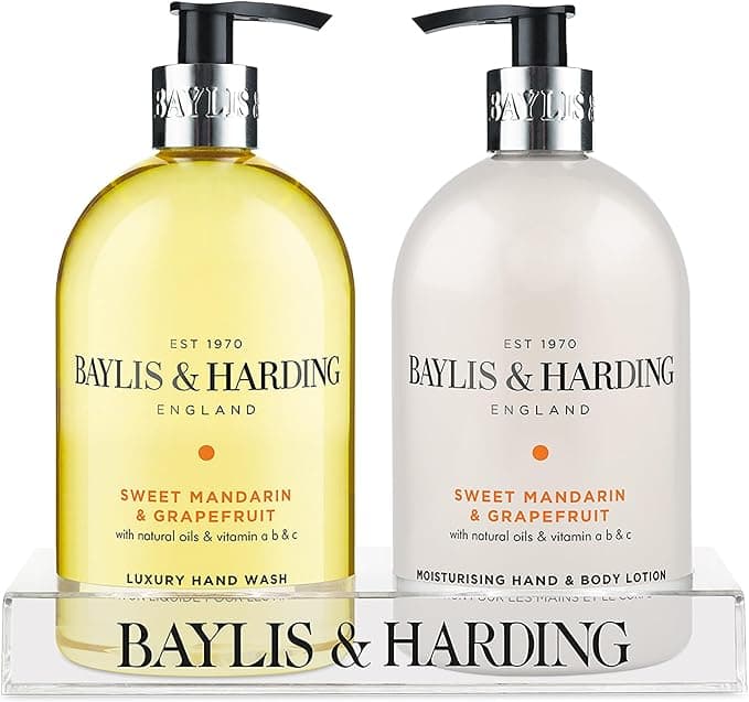 Baylis & Harding Sweet Mandarin & Grapefruit Hand Wash & Body Lotion Set 2 x 500ml | Nourishing & Moisturising Formula with Vitamins A, B & C |Refreshing Citrus Scent | Ideal Gift Set for Any Occasion on Amazon.ae - Price Tracker