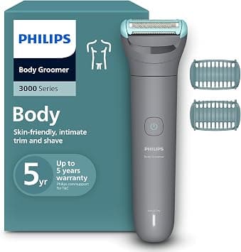 Philips Body Groomer BG3480/15 | Trim & shave body hair & balls | 100% showerproof | Skin-friendly | 2 & 3 mm combs | 80 min cordless | Battery indicator | USB charging على Amazon.ae - متتبع الأسعار