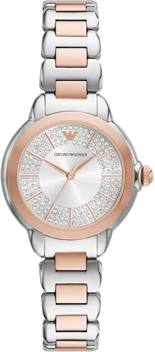 Emporio Armani Women's Watch with Stainless Steel or Leather Band; Dress Watch for Women on Amazon.ae - Price Tracker