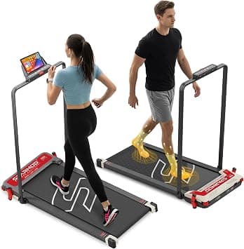 Sparnod Fitness 2-in-1 Walking Pad Treadmill for Home & Office Use, Ultra Slim Foldable Under Desk Treadmill, Compact Design with LED Display & Remote Control, No Installation Required على أمازون - دليلك لأفضل العروض