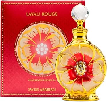 Swiss Arabian Layali Rouge Concentrated Perfume Oil, 15ml, Premium Quality Perfume Oil, Men and Women’s Fragrance, Floral, Fruity, Gourmand Luxurious Blend Perfumes for Women and Men on Amazon.ae - Price Tracker