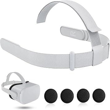 Head Strap for Oculus Quest 2 Headset, Original Replacement Head Strap Compatible with Meta Quest 2 Headstrap with 4 Pcs Controller Thumb Grip Caps على Amazon.ae - متتبع الأسعار