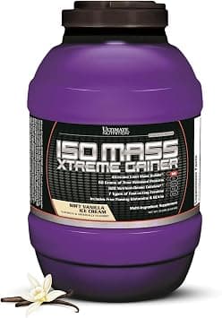 Ultimate Nutrition ISO Mass Xtreme Gainer, Weight Gainer Protein Powder with Creatine, 60 Grams of Protein, Whey Isolate Protein Powder for Lean Muscle Gain, 10 LBS with 30 Servings, Vanilla Ice Cream on Amazon - Best Deal Finder