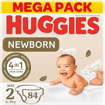 Huggies Extra Care Newborn Baby Diapers, Size 2 (4-7 kg), Mega Pack, 84 Diapers - Amazon.ae Price Tracker