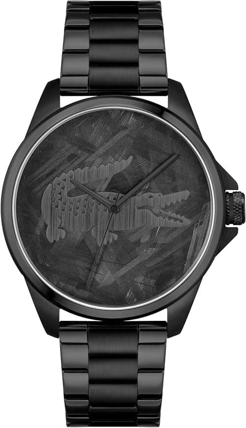LACOSTE MEN'S BLACK DIAL IONIC PLATED BLACK STEEL BRACELET WATCH - 2011396 on Amazon - Best Deal Finder