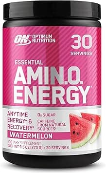 Optimum Nutrition (ON) Amino Energy - Pre Workout With Green Tea, Bcaa, Amino Acids, Keto Friendly, Green Coffee Extract, 0 Grams of Sugar, Anytime Energy Powder - Watermelon, 270 G, 30 Servings on Amazon.ae - Price Tracker