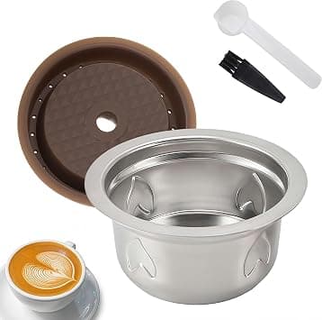 Refillable Coffee Capsule : 230ml Stainless Steel Reusable Coffee Pod Kit, Compatible with Nespresso Coffee Capsules على Amazon.ae - متتبع الأسعار