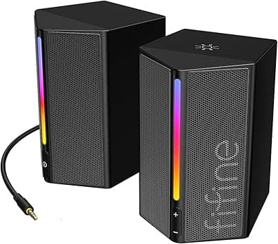 FIFINE Computer Speakers, Desktop PC Speakers with Volume Control, RGB Gaming Loudspeakers Wired with 3.5mm Aux Audio Cable for Laptop Monitor Phone Tablet-AmpliGame A20 - Amazon.ae Price Tracker