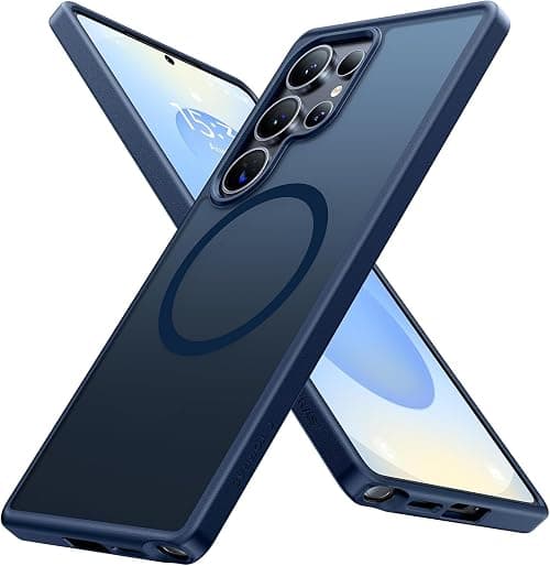 TORRAS Magnetic Shockproof for Samsung Galaxy S25 Ultra Case, 18N Mighty Magnet, 12FT Military Grade Drop Tested, Compatible with Magnetic, Protective Slim Case for Samsung S25 Ultra Case, Blue على Amazon.ae - متتبع الأسعار