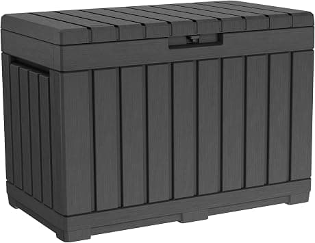 Keter Kentwood 50 Gallon Resin Deck Box-Organization and Storage for Patio Cushions, Throw Pillows and Garden Tools, Graphite - Amazon.sa Price Tracker