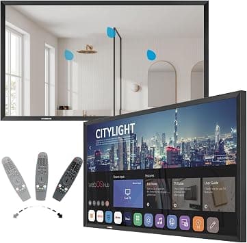 43" 4K Smart Mirror TV with Black Frame IP65 Waterproof webOS Voice Control & Streaming Apps ATSC DTV Tuner WiFi Bluetooth New on Amazon.ae - Price Tracker