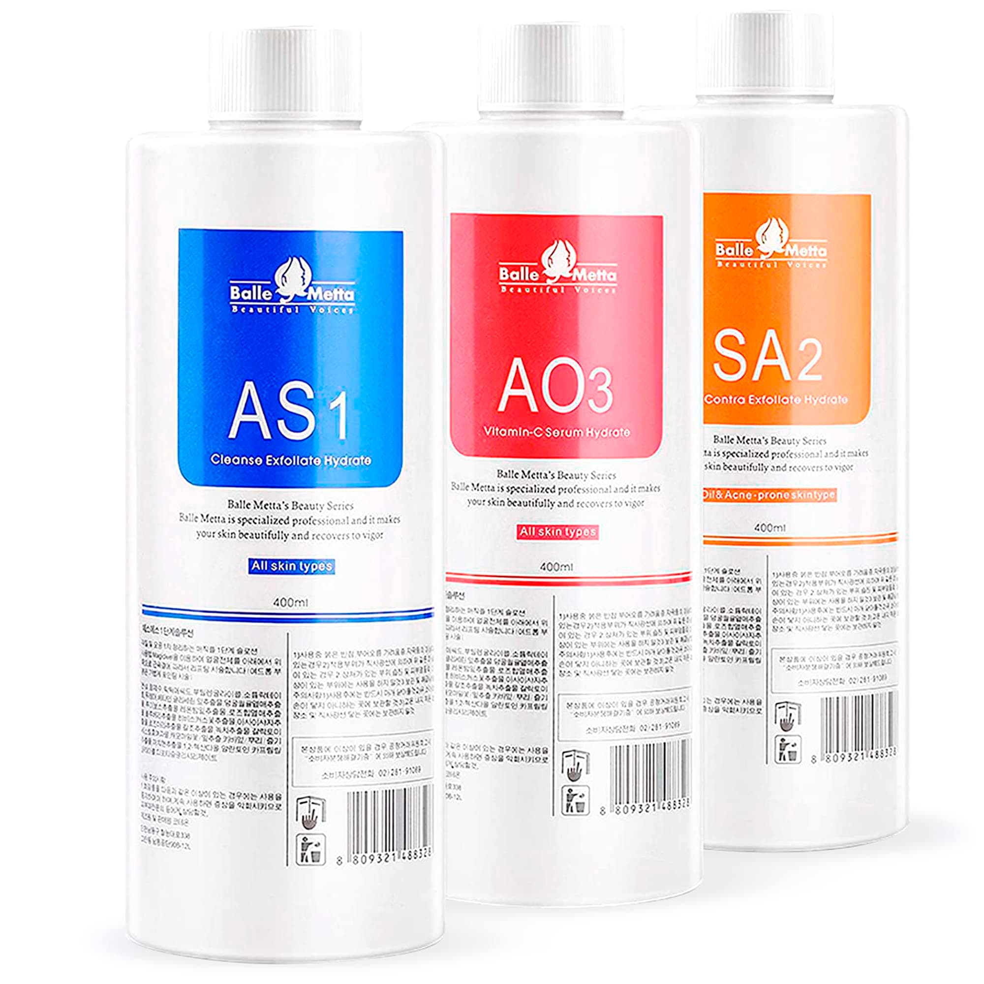 BRÜUN Hydrogen Oxygen Facial Machine Serums for Facial Cleansing – A Pack of 400ml 3 Aqua Peeling Solution AS1, SA2, and AO3 –Skin Care Hydra Solution for Vacuum face Cleaning Jet for Home and Spa on Amazon.ae - Price Tracker