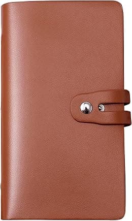 RFID Credit Card Holder, Leather Business Card Organizer with 96 Card Slots, Credit Card Protector for Managing Your Different Cards and Important Documents to Prevent Loss or Damage - Amazon.ae Price Tracker