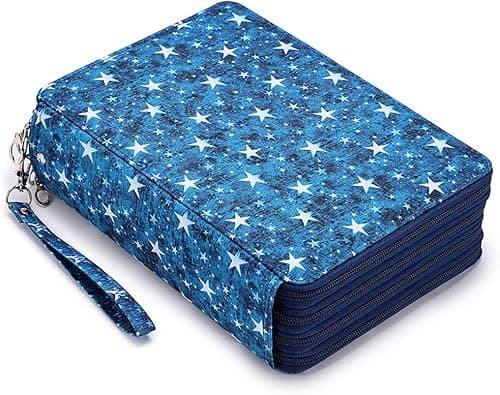 BTSKY 200 Slots Colored Pencil Organizer - Deluxe PU Leather Pencil Case Holder with Removal Handle Strap Pencil Box Large for Colored Pencils Watercolor Pencils on Amazon.ae - Price Tracker