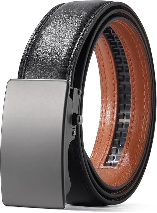 AWAYTR Ratchet Leather Belt for Men - Genuine Leather Black and Brown Belt for Dress Casual Pants on Amazon.ae - Price Tracker
