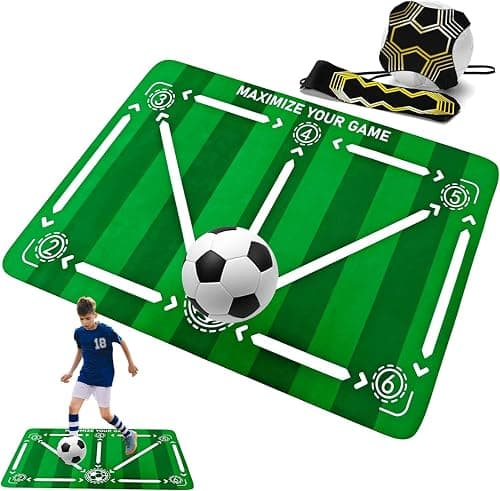 Soccer Training Mat, Non-Slip Agility Equipment for All Ages and Skill Levels – Enhance Speed, Strength, and Coordination with Silent Pro Ball Mastery Mat, Dribble Training, and Instructor Floor Mat على Amazon.ae - متتبع الأسعار
