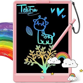 TEKFUN LCD Writing Tablet for Kids, 10-inch Coloring Drawing Pad, Mess Free Doodle Board, Christmas Gifts for Girls and Toddlers, Toys for 3 4 5 6 7 8 Year Old Boys (Pink) on Amazon.ae - Price Tracker