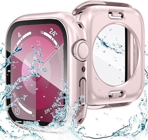 Goton 2 in 1 Waterproof Case for Apple Watch Screen Protector Series 6/5/4, SE 3/2/1 44mm, 360 Protective Glass Face Cover Hard PC Bumper + Back Frame for iWatch Accessories 44 mm on Amazon.ae - Price Tracker