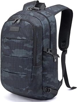 Tzowla Business Laptop Backpack Water Resistant Anti-Theft College Backpack with USB Charging Port and Lock 15.6 Inch Computer Backpacks for Women Men, Casual Hiking Travel Daypack (A-BlueCamo) on Amazon - Best Deal Finder