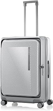 Samsonite Zipprix Suitcase Check-In Size 68 cm / 25 inch, 4 Spinner Wheels, Polycarbonate, Silver|TSA Lock|Expandable|Divider Pad - 10 Years International Warranty on Amazon.ae - Price Tracker