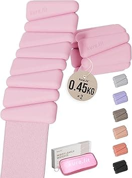 Weighted Bangles أوزان للمعصم والكاحل | Adjustable Wrist & Ankle Weights for Women (2 x 0.45kg)| Ankle Weights for Yoga, Pilates & Walking | Arm & Leg Weights for Men | Home & Gym Workouts on Amazon.ae - Price Tracker