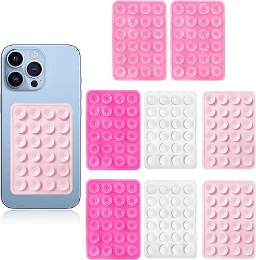 T Tersely (8Pcs) Silicone Suction Phone Case Adhesive Mount, Strong Grip Holder for Selfies Videos, Non Slip Sticky Phone Grip for iPhone (Multiple Colors) on Amazon.ae - Price Tracker