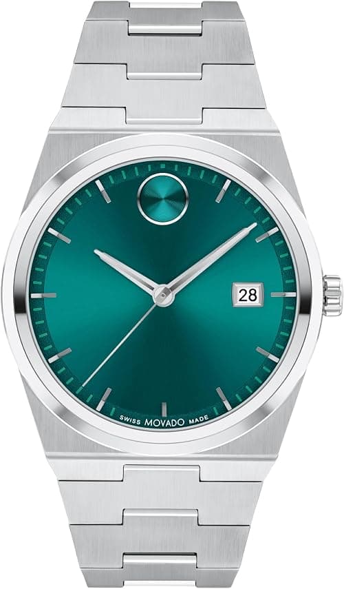 Movado Bold Quest Men's Sport Watch - Swiss Quartz Movement, Stainless Steel Link Bracelet - 5 ATM Water Resistance - Luxury Fashion Timepiece for Him - 40mm on Amazon - Best Deal Finder