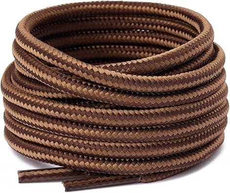 Round Boot Laces, 2 Pair Heavy Duty Durable Shoe Laces for Hiking Work Boots, Strong Wear-Resistant Design, Suitable for Outdoor, Work and Casual Footwear, Brown on Amazon - Best Deal Finder