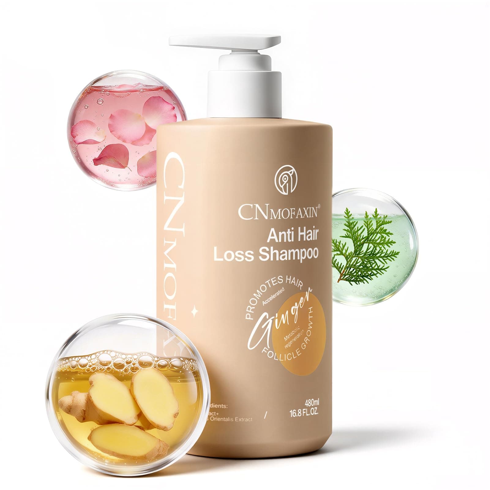 CNMOFAXIN Anti Hair Loss Shampoo, Nourishing Hair Growth Ginger Shampoo for Men & Women - Volumizing Hair Regrowth Treatment infused with Herbal Essences Rose & Castor Oil 16.8 fl. oz on Amazon.ae - Price Tracker