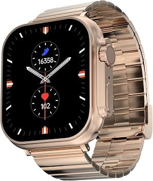 Fire_Boltt Gladiator + 1.96 AMOLED Display Luxury Smartwatch, Rotating Crown, 115+ Sports Modes & Bluetooth Calling, AI Voice Assistant, BSW142 (Steel Rose Gold) (Renewed) on Amazon.ae - Price Tracker