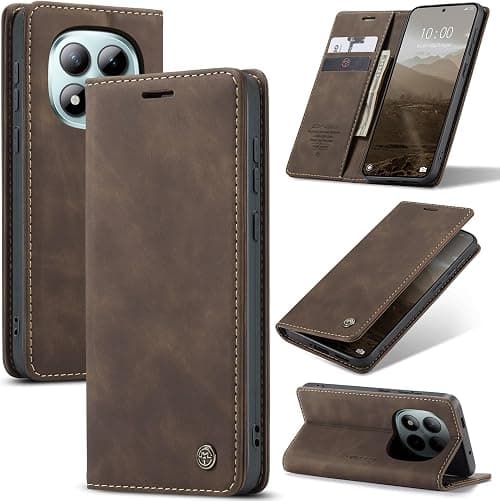 Wallet Case for Xiaomi Redmi Note 15 Pro Plus 5G with Card Holder, Kickstand Blocking Magnetic Closure Protective PU Leather Cover for Xiaomi Redmi Note 15 Pro Plus Flip Case Wallet - Coffee on Amazon.ae - Price Tracker