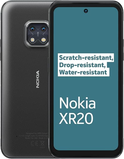 نوكيا XR20 5G 128GB + 6GB RAM - هاتف ذكي اندرويد مفتوح من المصنع بدون شريحة اتصال (جرانيت)، رمادي على أمازون - دليلك لأفضل العروض