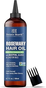 Botanic Hearth 100% Pure Rosemary Oil for Hair Growth | Controls Fall, Promotes New Growth | Strengthening Treatment for Healthy Nourished Hair | 198 ml on Amazon.ae - Price Tracker