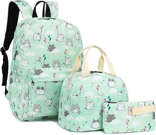 Girls School Backpacks for Kids Teens, 3-in-1 School Bag Bookbags Set with Lunch Bag Pencil Case on Amazon.ae - Price Tracker