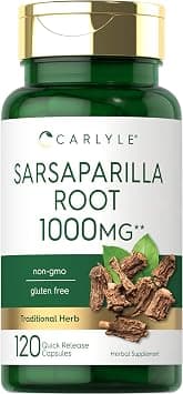 Carlyle Sarsaparilla Root Capsules 1000mg | 120 Count | Non-GMO, Gluten Free Supplement on Amazon.ae - Price Tracker