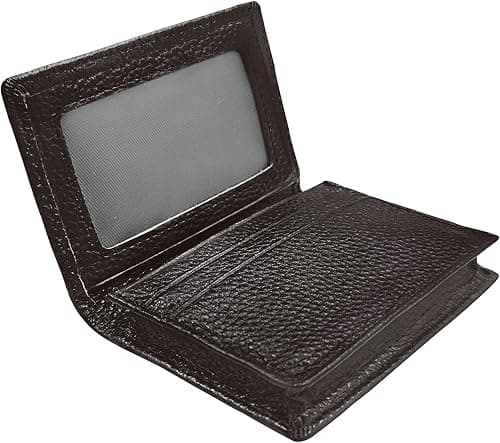 Outrip Genuine Leather Business Card Holder Name Card Case Credit Card Wallet with ID Window RFID Blocking on Amazon.ae - Price Tracker