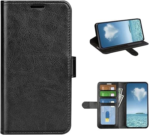 COQUE Case for Xiaomi Poco F8 Ultra 5G Shell, R64 Leather Grain Single Fold Flip Cover with Card Slot Leather Case for Xiaomi Poco F8 Ultra 5G-Black on Amazon.ae - Price Tracker