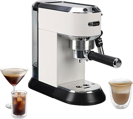 De'Longhi Dedica Pump Espresso Manual Coffee Machine | Cappuccino, Latte Macchiato With Milk Frother | Thermo Block Heating System For Accurate Temperature | Easy To Clean | EC685.W (White) on Amazon.ae - Price Tracker