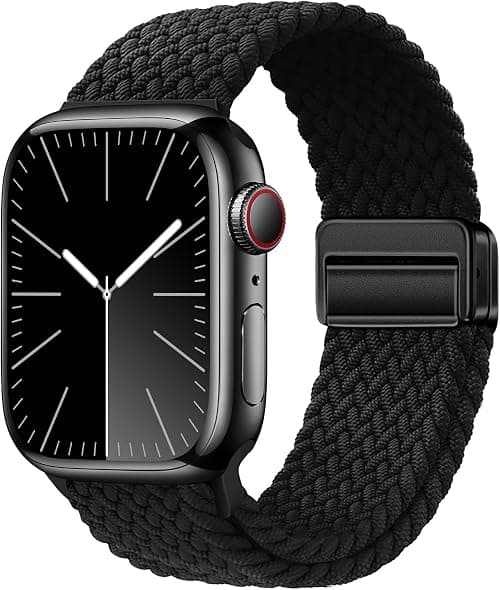 Compatible with Apple Watch Strap 49mm 46mm 45mm 44mm 42mm 41mm 40mm, Elasticated Magnetic Nylon Strap Band for IWatch Series 10/9/8/7/6/5/4/SE 2/Ultra 3/2 Men Women on Amazon - Best Deal Finder