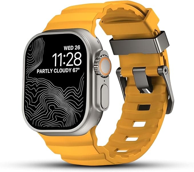 Dado Rugged Silicone Band Compatible with Apple Watch Series Ultra 2 | 10 | 9 | 8 Ultra | 8 | 7, 49/46/45/44mm, Heavy-Duty Sport Protective Design Replacement Strap on Amazon.ae - Price Tracker