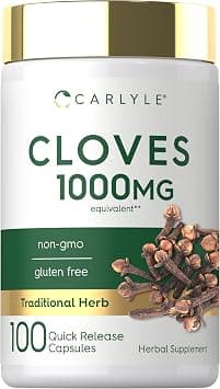 Carlyle Cloves 1000 mg 100 Capsules - Non-GMO, Gluten Free, Clove Herb Extract Supplement on Amazon.ae - Price Tracker