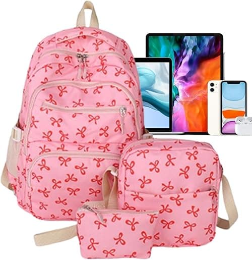 Fashion Backpack for Women - Trendy Bowknot Backpack Girls - Lightweight Spacious Cute Pack for Tourist Workplace Leisure Commuter Weekend Student on Amazon.ae - Price Tracker