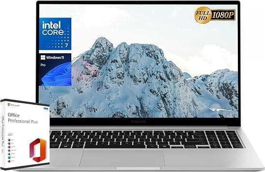 SAMSUNG Newest Galaxy Book4 Business Laptop, 15.6" FHD Display, Intel 10-Core 7-150U, 16GB RAM, 1TB SSD, Backlit Keyboard, WiFi, Long Battery Life, Win 11 Pro, with Microsoft Office Lifetime License على Amazon.ae - متتبع الأسعار